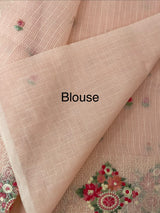 Premium Soft kota silk saree with embroidery MSS678- PastelPeach