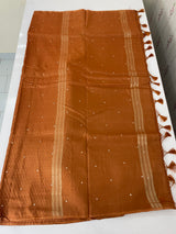 Crepe chiffon saree MSH216 OrangeYellow