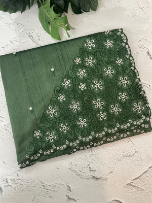 Cutwork Semi tussar saree MTSS680