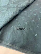 Semi organza saree with appliqué work - MSH906 MidnightBlue(1)