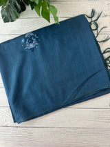 Semi tussar saree with Handwork MS44500 - Dusky TealBlue