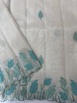 Tissue silk saree with applique work  MSH105