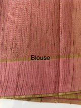 Semi soft Matka silk saree with borders MSS599 Pink