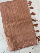 Fancy Chanderi silk saree with blouse MFC217