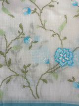 Soft Netkota saree with cross stitch embroidery MSH210
