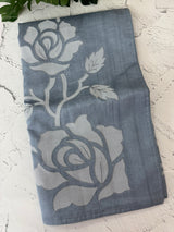 Blended Tussar silk saree with applique work- MSH200