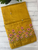 Soft kota checks saree with embroidery - SVPSNM