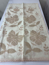 Mul chanderi tissue applique work saree MSH177