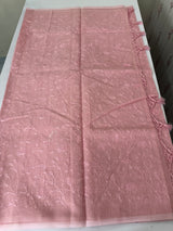 Moonga checks saree with embroidery MSH219