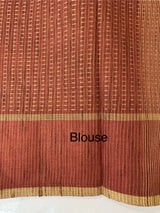 Multi color Semi silk saree with borders MSS489