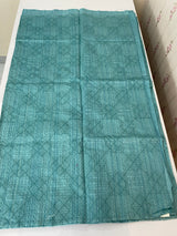 Blended tussar silk saree with embroidery- MSB8543 - Blue