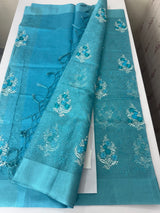 Tissue silk saree with embroidery MSH240