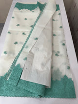 Moonga checks saree with Applique work  MSK770