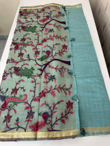 Jamdani silk Cotton Saree with thread work  MSJ795