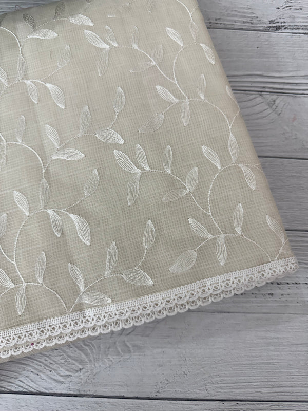 Kota embriodery saree MS1455 Pastel Beige