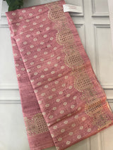 Cutwork blended tussar saree SNFNICY Pink