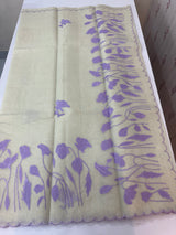 Tissue cotton applique work saree MS6743(2) Lavender