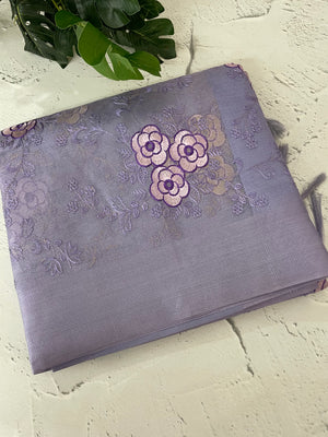 Tissue silk saree with embroidery MSH240