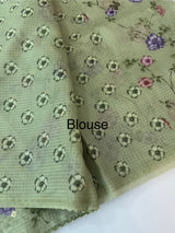 Kota silk saree with digital prints and embroidery MSH155- DuskyGreen