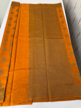 Semi banarasi saree with zari buttas - MBS6754