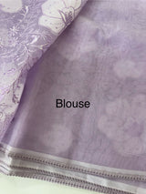 Semi organza saree with applqiue work - MSH256