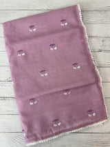 Soft kota checks saree with embroidery - MS9898 Lilac