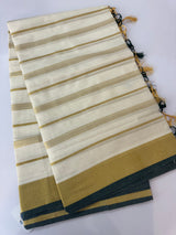 Kerala cotton saree - lines