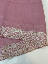 Cutwork Semi tussar saree MTSS879 OnionPink