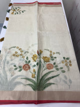 Tissue linen saree with blouse MS14462(3)