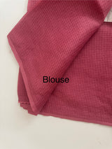 Kota checks saree with embroidery SVTS34- Pink