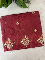 Silky kota saree with embriodery MS9087
