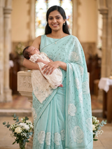 Soft Kota Chanderi saree with applique work MSH223