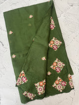 Silky kota saree with embriodery MS9087