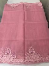 Cutwork Glass organza saree with Blouse MOS453
