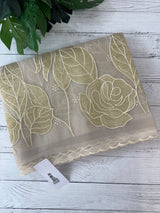 Organza saree with tissue applique work MS5081- CloudGrey