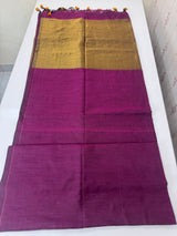 Plain Khadi cotton saree MS33455 Vadamalli