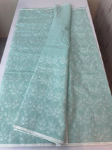 Kota cotton silk embriodery saree MS1455- PastelBlue