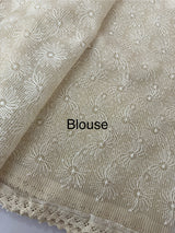 Phulkari NetKota Embroidery saree - MS6009(2) Offwhite