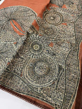 Soft kota silk saree with french knots and kanta embroidery MS16538