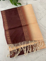 Semi silk saree with contrast borders MSS433