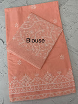 Cotton embriodery saree with blouse - MSH5566