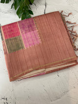 Semi soft Matka silk saree with borders MSS599