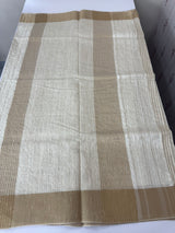 Blended tussar saree with embriodery - MS7399 Cream