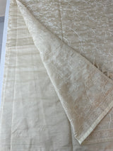 Semi Tussar embriodery saree SNFNEEY Offwhite