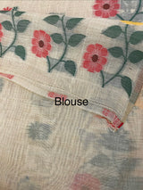 Jamdani silk Cotton Saree with thread work  MSJ787