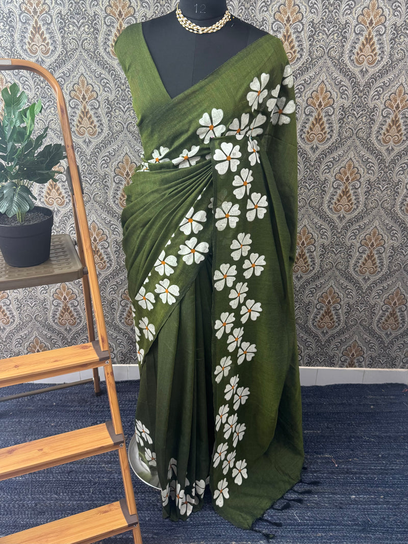 Khadi cotton saree MS33455
