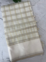Semi organza saree with zari checks - MOS174