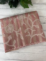 Tissue Silk applique work saree MSH133 Design 3- PeachPink