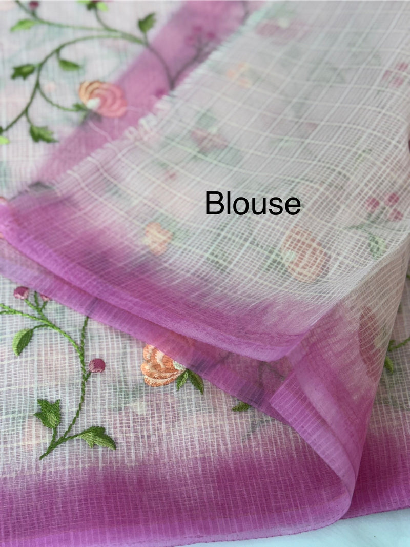 Soft kota silk saree with embriodery MS14809