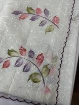 NetkKota saree with handpainting and embroidery MS7833